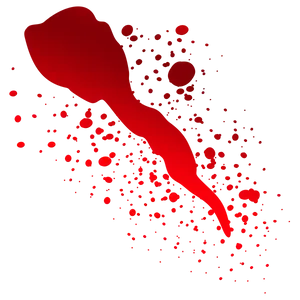 Red Blood Splatter Graphic PNG Image