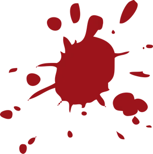 Red Blood Splatter Graphic PNG Image