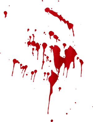 Red Blood Splatter Pattern PNG Image