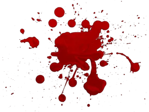 Red Blood Splatteron Black Background PNG Image