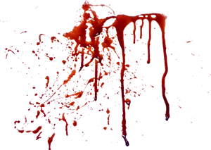 Red Blood Splatteron Black Background.jpg PNG Image