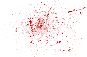 Red Blood Splatteron Black Background PNG Image