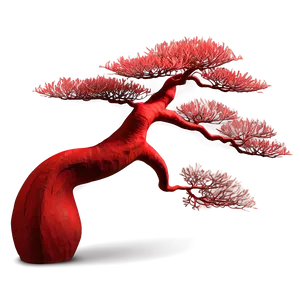 Red Bonsai Tree Drawing Png Mlb78 PNG Image