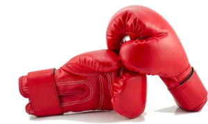 Red Boxing Gloves Crossed PNG Image