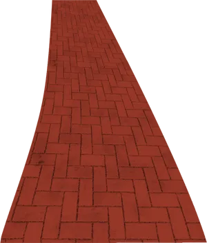 Red Brick Road Perspective View PNG Image