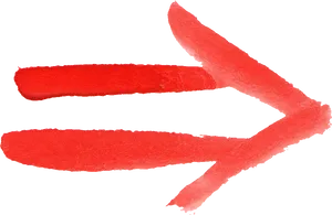Red Brush Arrowon Black PNG Image