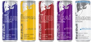 Red Bull Editions Flavor Lineup PNG Image