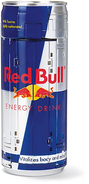 Red Bull Energy Drink Can PNG Image