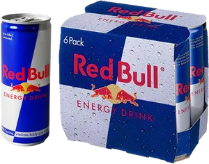 Red Bull Energy Drink Canand Pack PNG Image