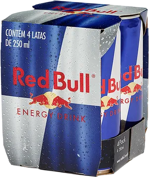 Red Bull Energy Drink4 Pack250ml Cans PNG Image