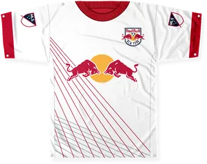 Red Bull New York Soccer Jersey PNG Image