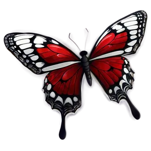 Red Butterfly Illustration Png 06122024 PNG Image