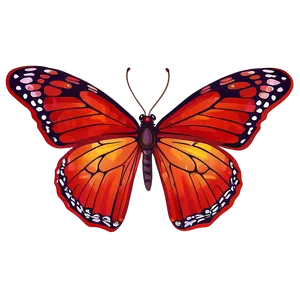 Red Butterfly Outline Png 85 PNG Image