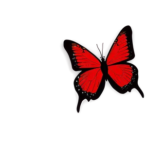 Red Butterfly Silhouette Png Lwj41 PNG Image