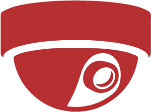 Red C C T V Camera Icon PNG Image