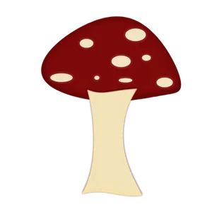 Red Capped Mushroom Graphic PNG Image