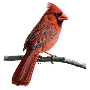 Red Cardinal Art Png Rhq PNG Image