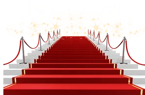 Red Carpet Staircase Event PNG Image