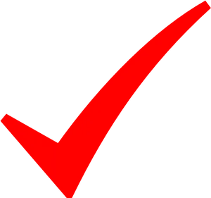 Red Check Mark Graphic PNG Image