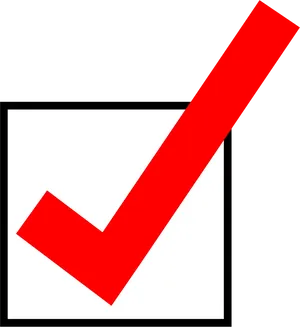 Red Check Mark White Background PNG Image