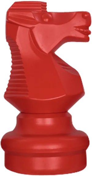 Red Chess Knight Piece PNG Image