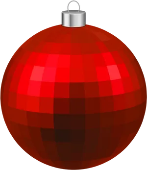 Red Christmas Ornament Vector PNG Image