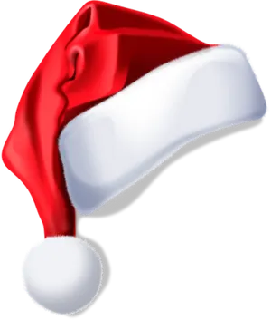 Red Christmas Santa Hat PNG Image