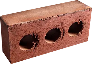 Red Clay Brickwith Holes PNG Image