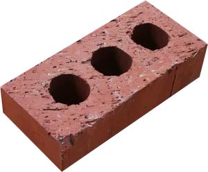 Red Clay Brickwith Holes PNG Image