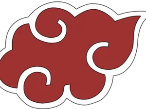 Red Cloud Cartoon Symbol PNG Image