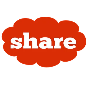 Red Cloud Share Icon PNG Image