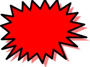 Red Comic Book Explosion Bubble PNG Image