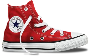 Red Converse Chuck Taylor All Star Sneaker PNG Image