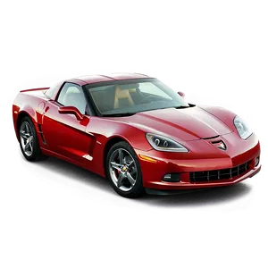 Red Corvette Png 06252024 PNG Image