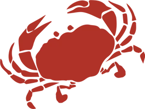 Red Crayfish Silhouette PNG Image