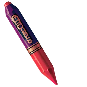 Red Crayon D PNG Image