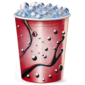 Red Cup With Bubbles Png Ofh71 PNG Image