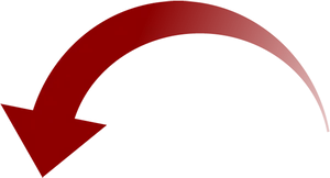 Red Curved Arrowon Black Background.png PNG Image