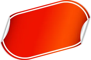 Red Curved Banner Black Background PNG Image