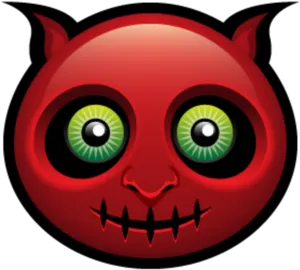 Red Devil Emoji Illustration PNG Image