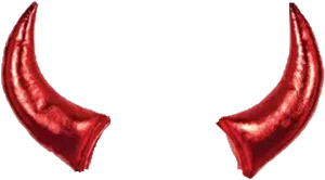 Red Devil Horns Transparent Background PNG Image