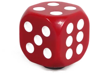 Red Dice Black Background PNG Image