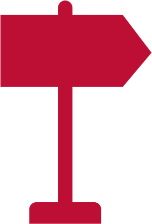 Red Direction Sign Blank PNG Image