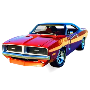 Red Dodge Charger Illustration Png 7 PNG Image