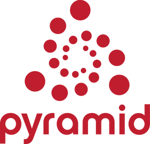 Red Dot Pyramid Logo PNG Image