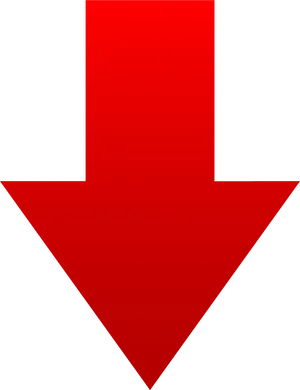 Red Downward Arrow Graphic PNG Image