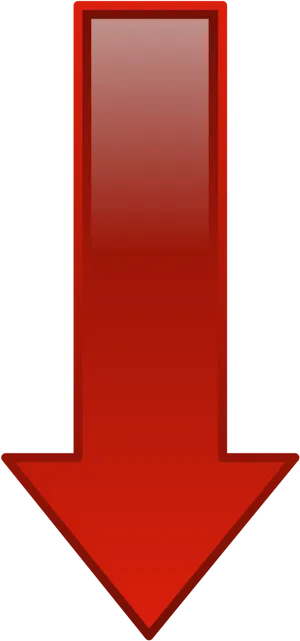 Red Downward Arrow Graphic PNG Image