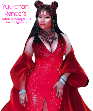 Red Dress Fantasy Artwork PNG