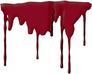 Red Dripping Liquidon Black Background PNG Image