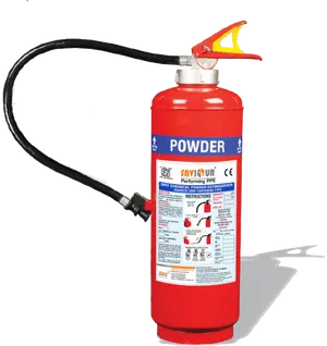 Red Dry Chemical Powder Extinguisher PNG Image